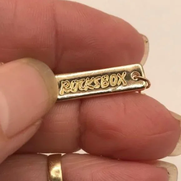 ROCKSBOX "SLATE" Gold-Tone Dangles Necklace - Picture 5 of 9